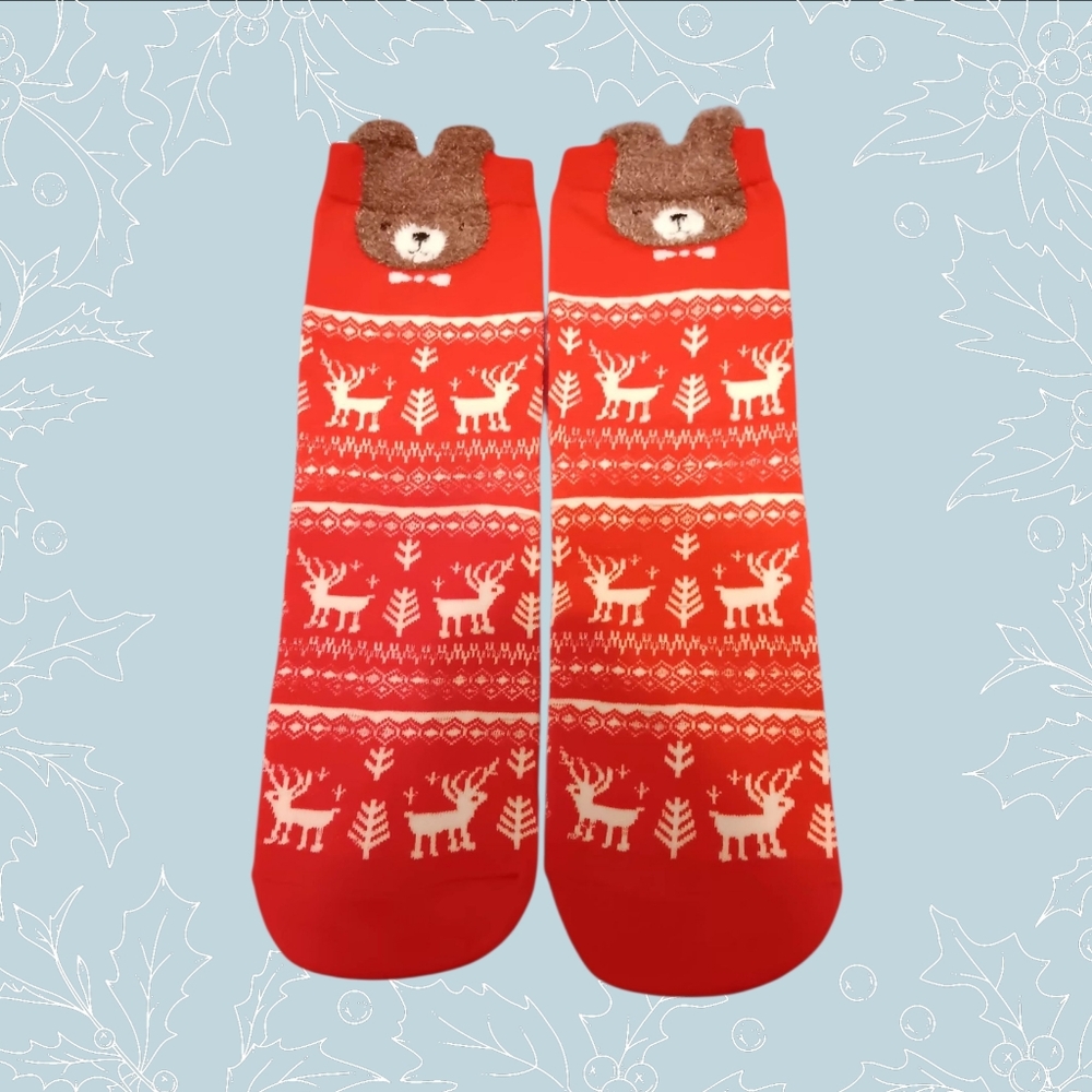 Bear & Reindeer Christmas Socks
